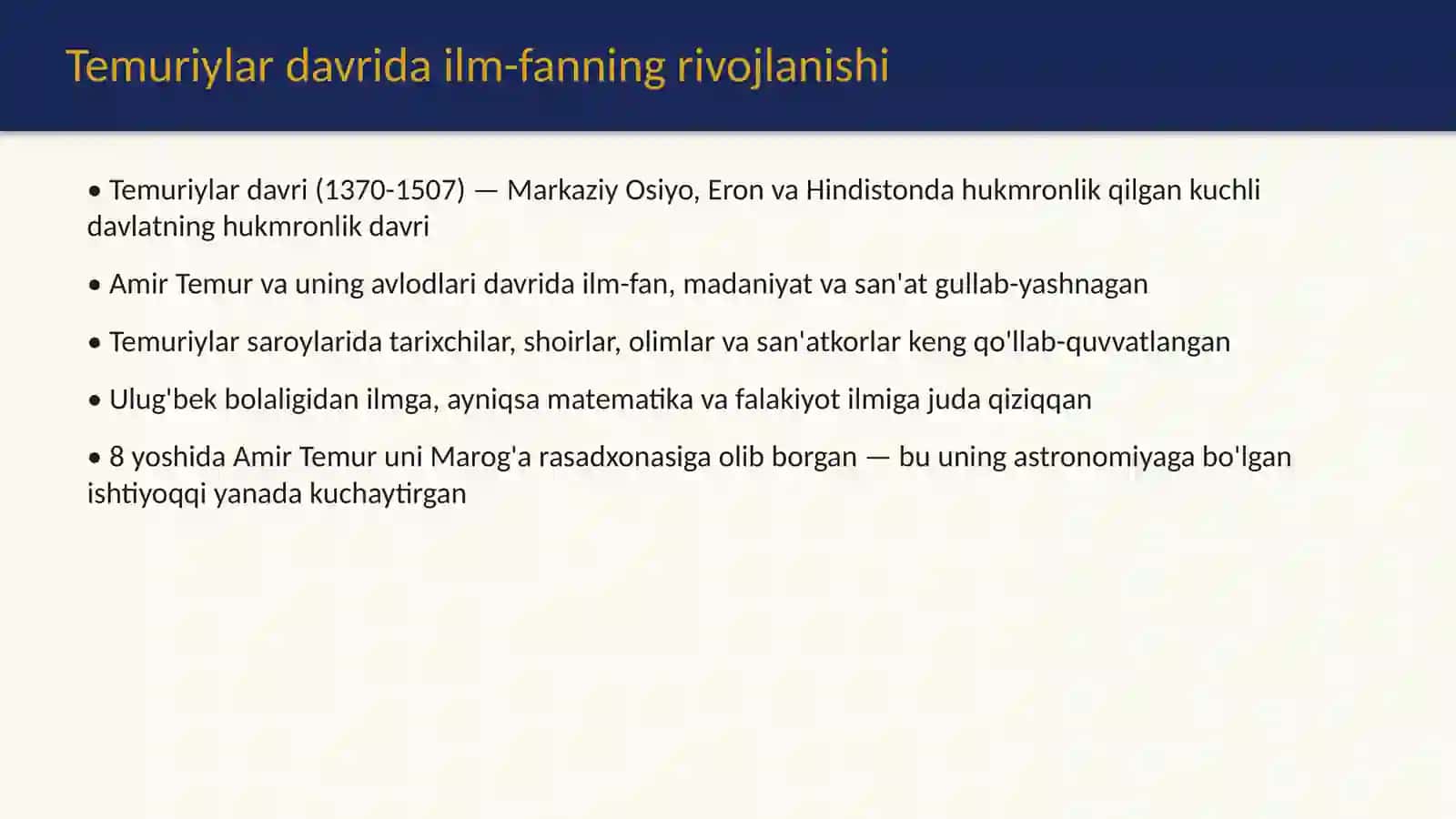 Mirzo Ulug'bek va uning ilmiy maktabi 4