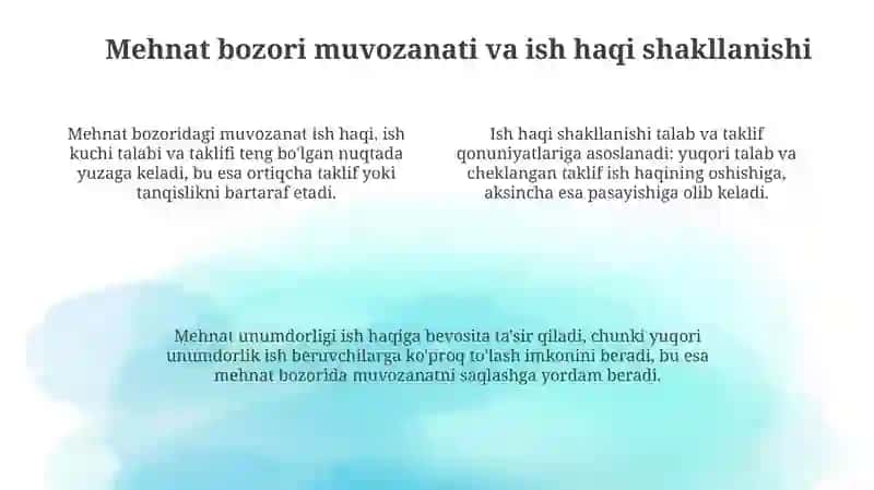 Mehnat bozorini faoliyat korsatishining iqtisodiy mexanizmi 4