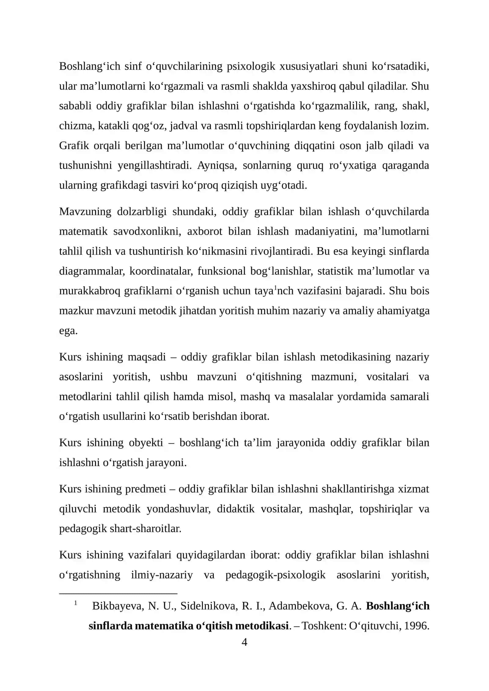 ODDIY GRAFIKLAR BILAN ISHLASH METODIKASI 4