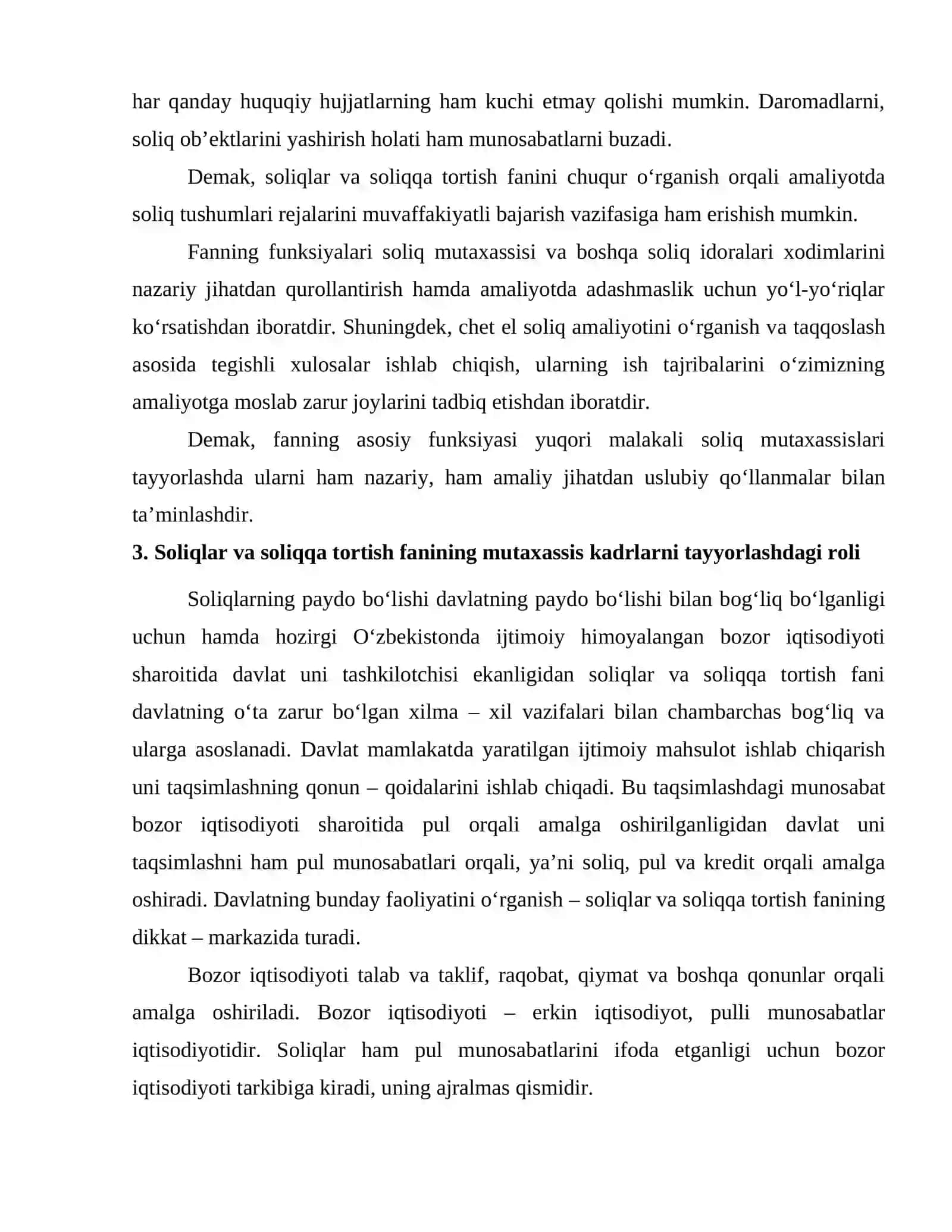 Soliqlar va soliqqa tortish fanining zaruriy xulosalari 4