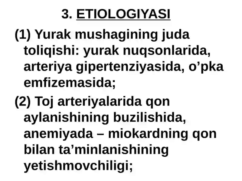 Yurak Yetishmovchiligi 4