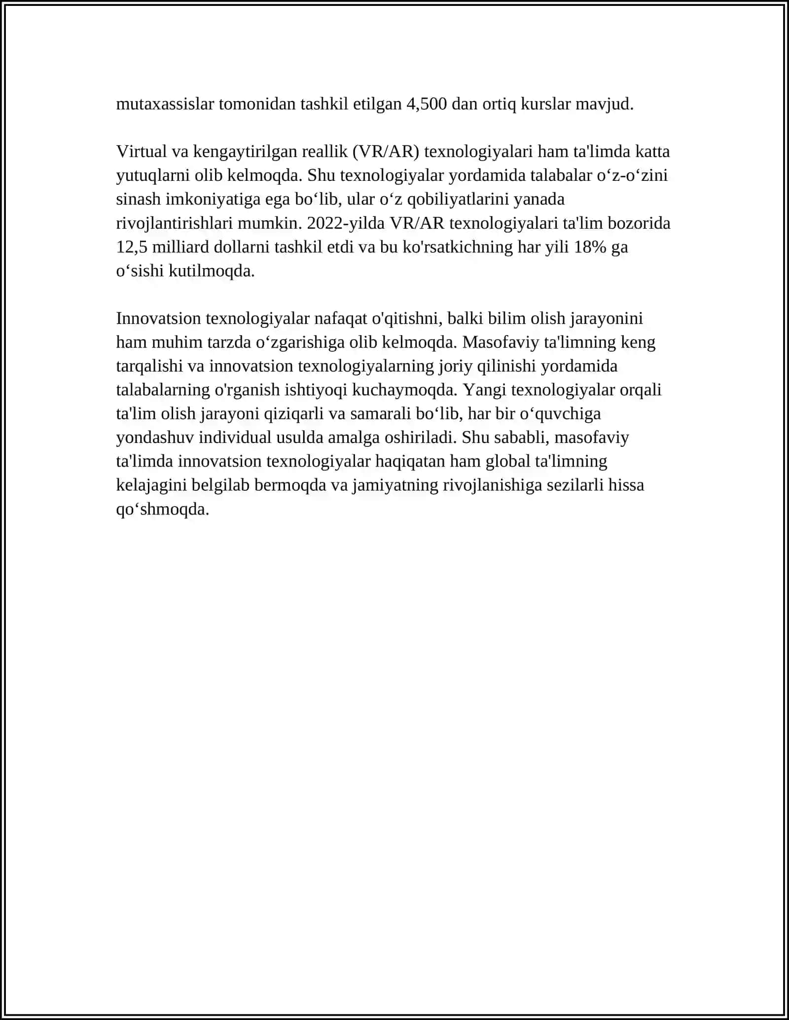 INNOVATSION MUHITNI YARATISH SHAROITLARI MASOFAVIY TA'LIMDA INNOVATSIYANING ROLI 4