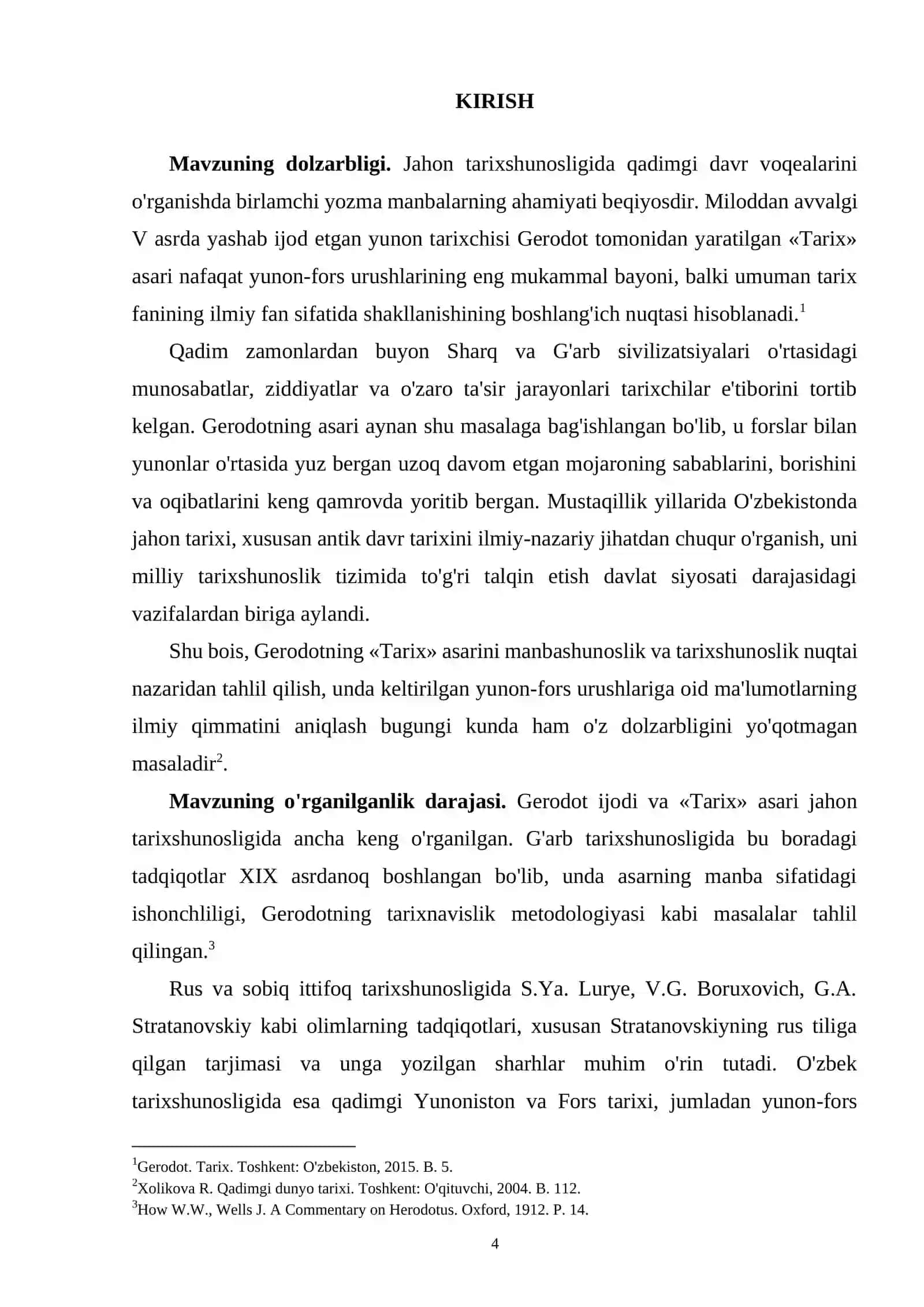 Gerodotning "tarixi" asari yunon-fors urushlari 4
