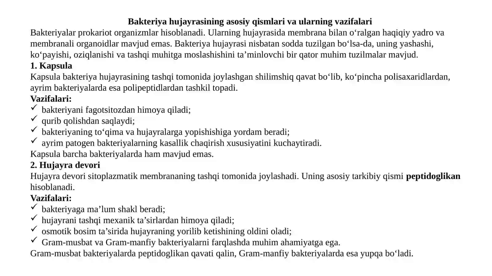 Bakteriya hujayrasi kimyoviy tarkibi 4