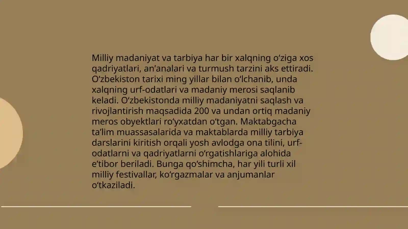 O'QUVCHILARNING O'Z MILLIY TARIXIGA VA MADANIYATIGA MUNOSABATLARI 4