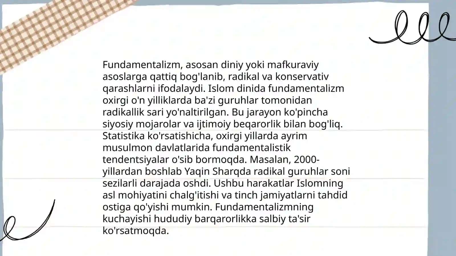Diniy fundamentalizm, radikalizm va terrorizm xavfsizlikka tahdid 4