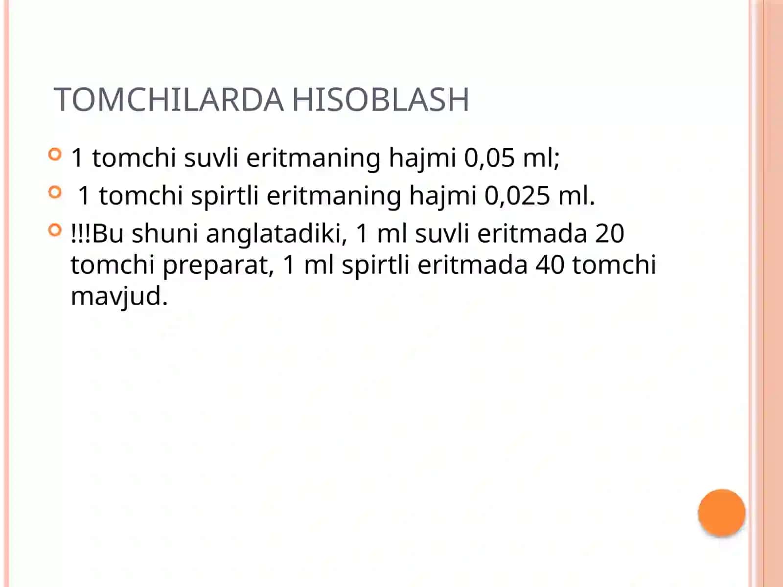 Dori vositalarini yuborishda dozalarni hisoblash usullari 4