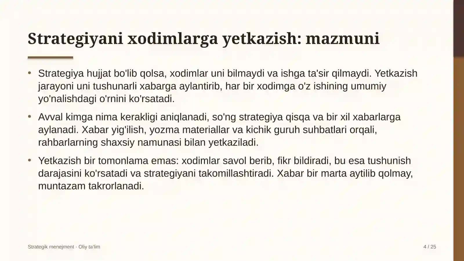 boshqaruv servis kompaniyalarida strategiyani xodimlarga yetkazish 4476 4