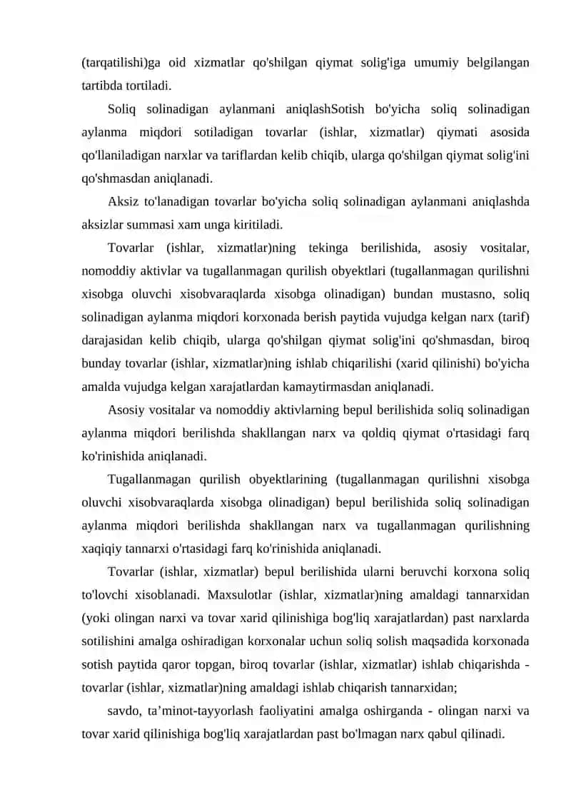 Qo'shilgan qiymat solig'i va soliq to'lovchilar 4