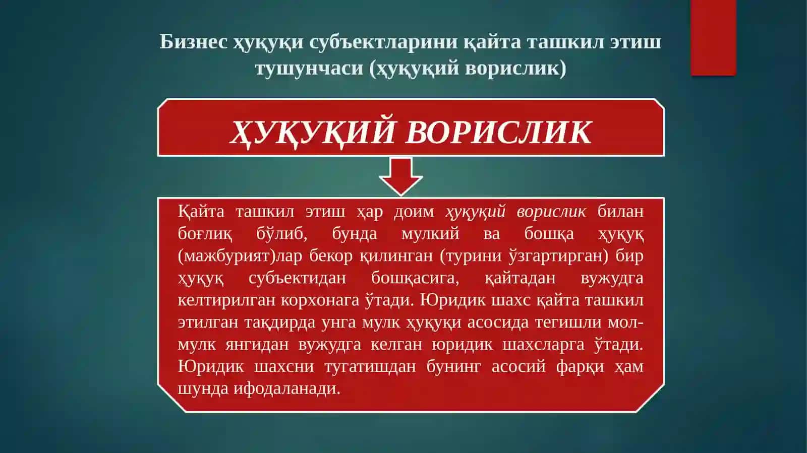 Бизнес субъектлари фаолиятини қайта ташкил этиш ва тугатиш 4