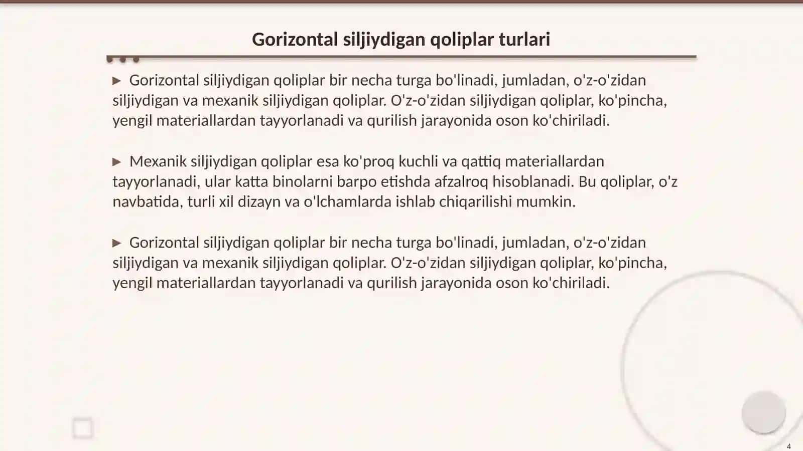 Binolarni gorizontal siljiydigan qoliplarda barpo etish 4