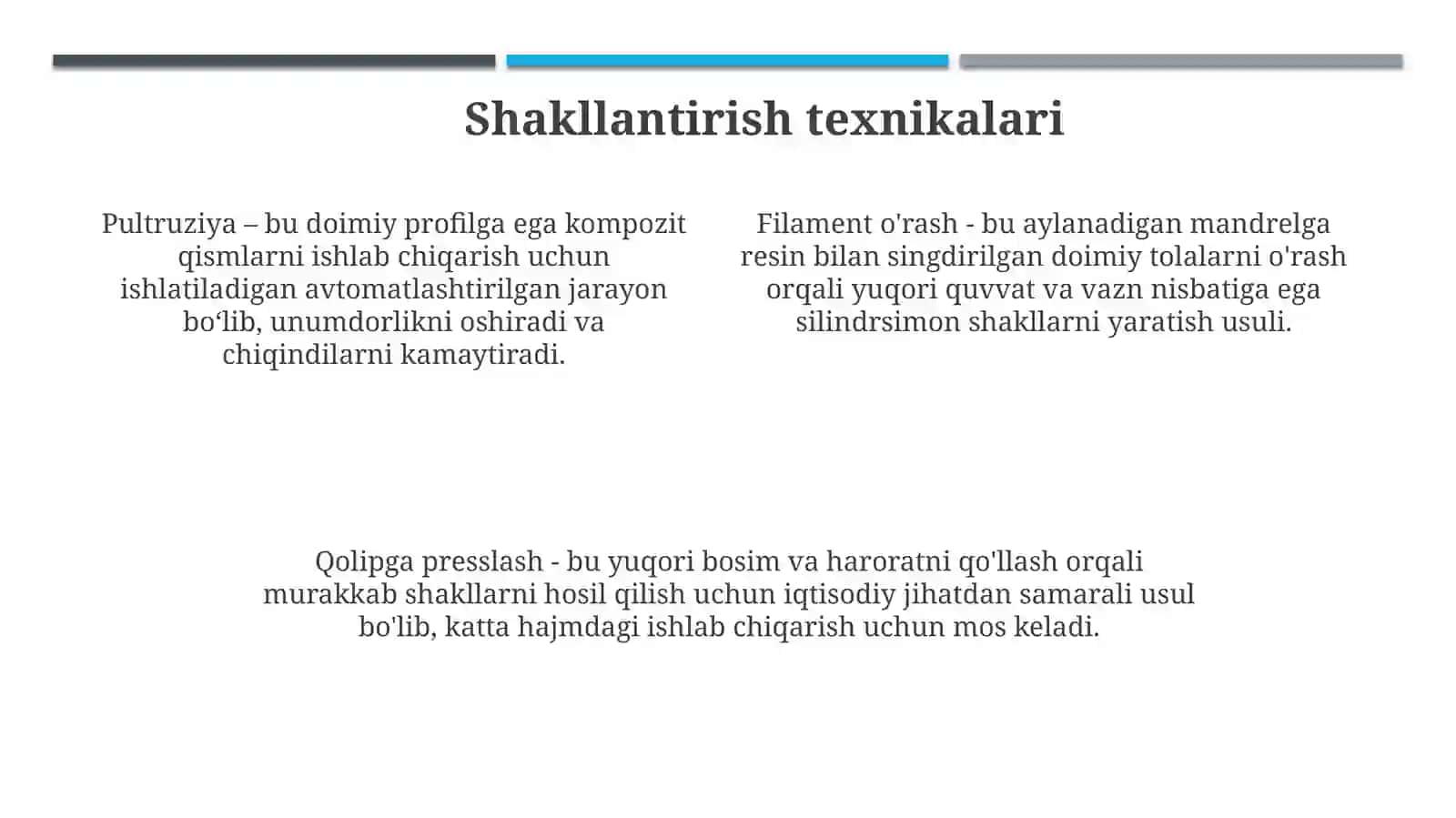 Polimer kompozitsiyasini tayyorlash texnologiyasi 4