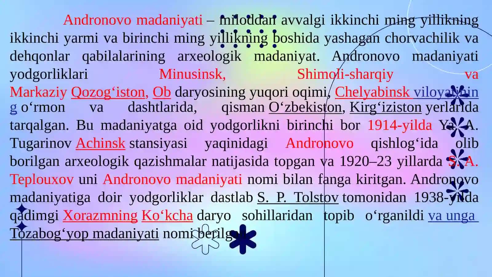 Bronzadavri Shimol Charvodor Qabilalari Madaniyati 4