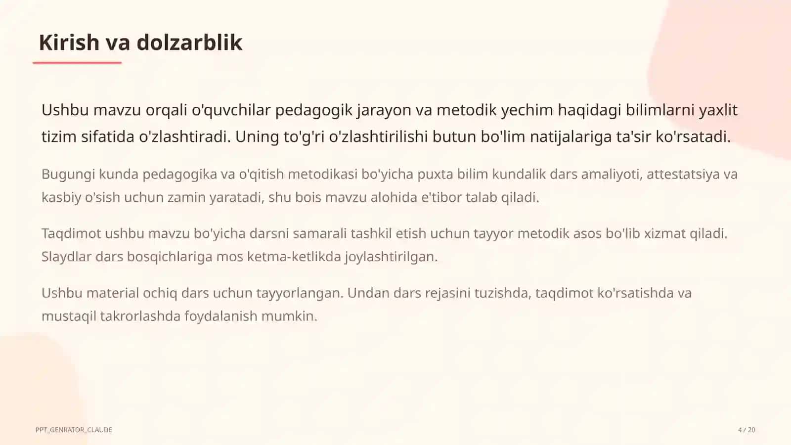 O'qituvchining nutq madaniyati va pedagogik muloqot 4