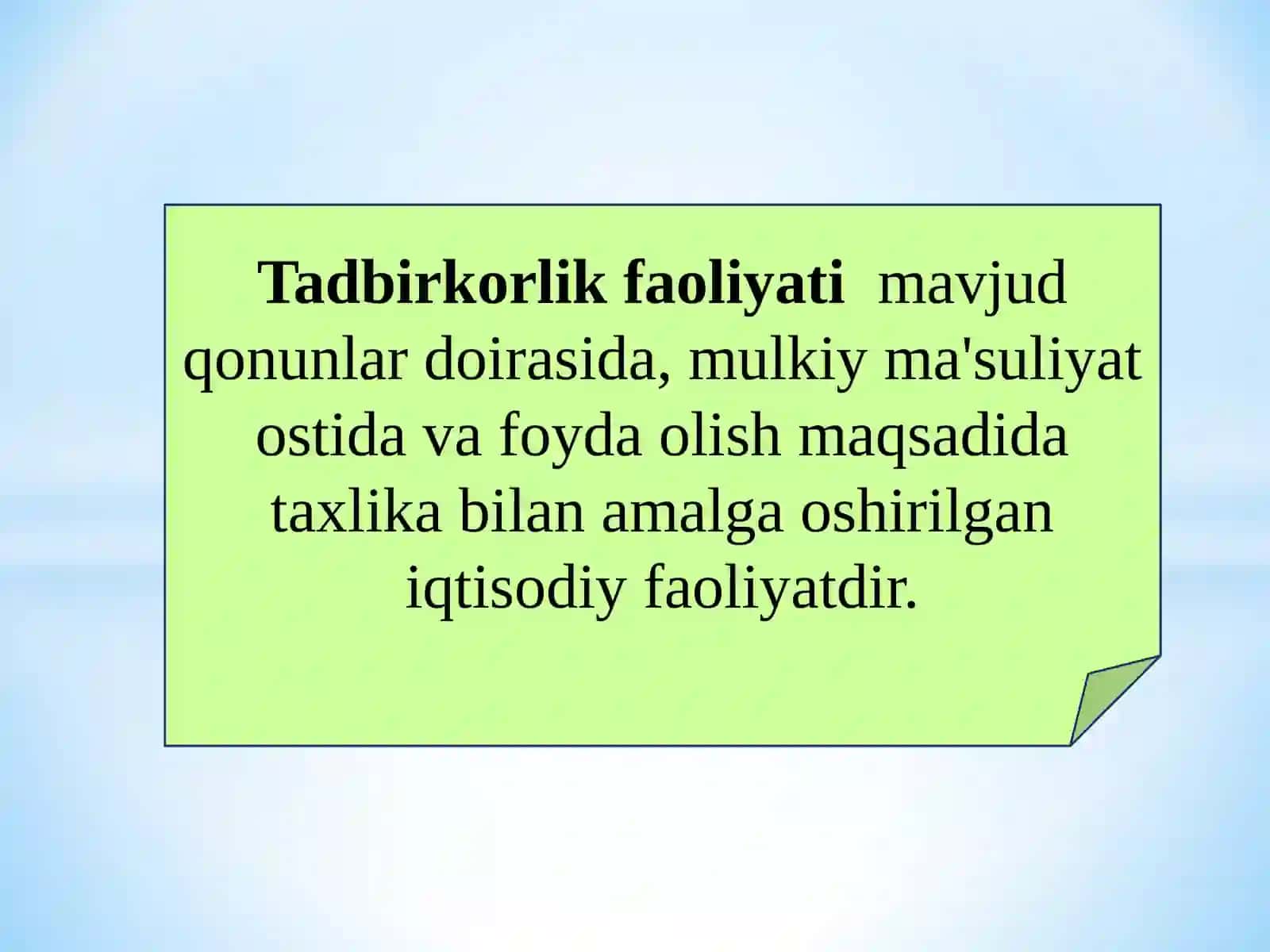 Tadbirkorlik Faoliyati va Tadbirkorlik Kapitali 4
