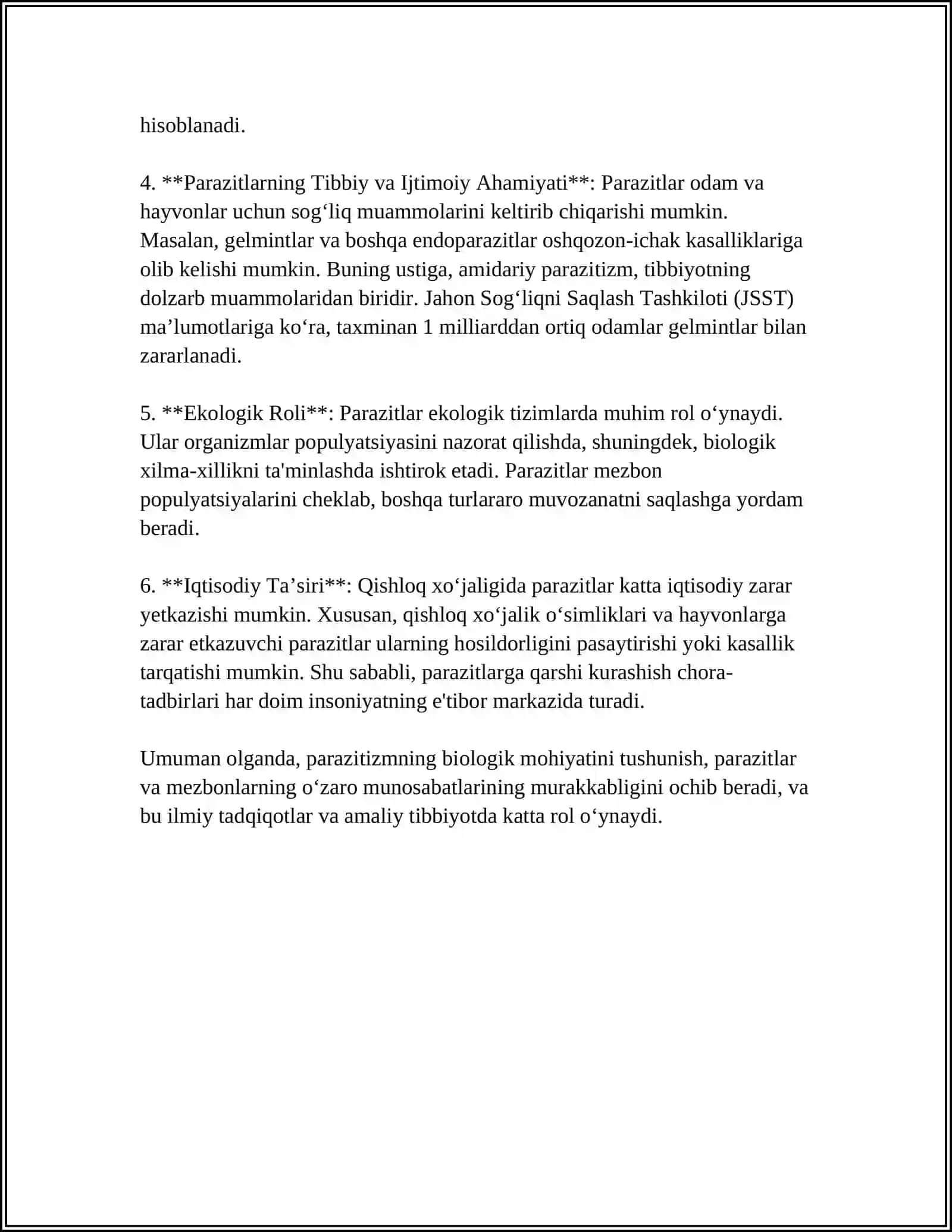 PARAZITIZIMNING KELIB CHIQISHI 4