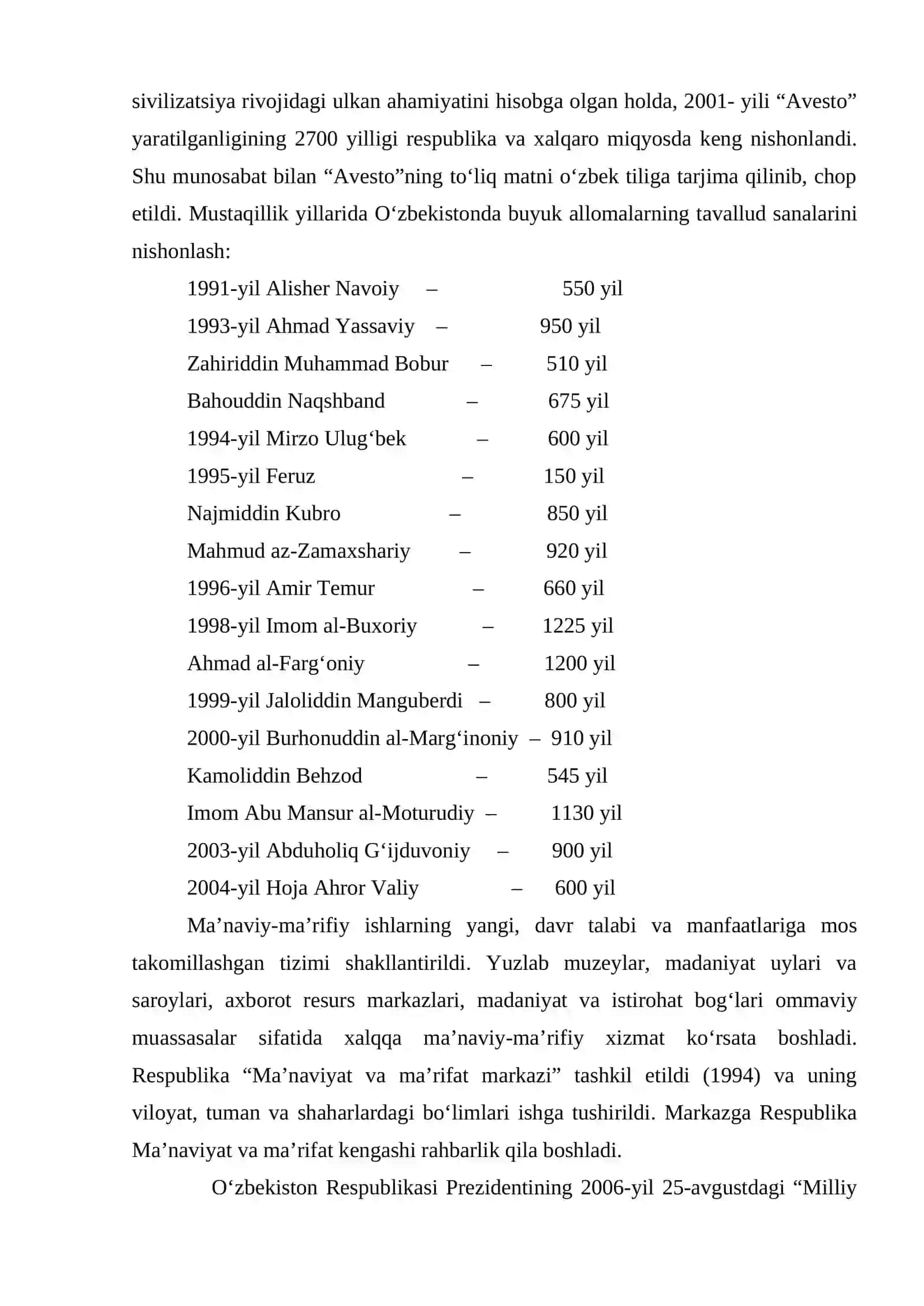 MUSTAQILLIK YILLARIDA MADANIY HAYOT 4