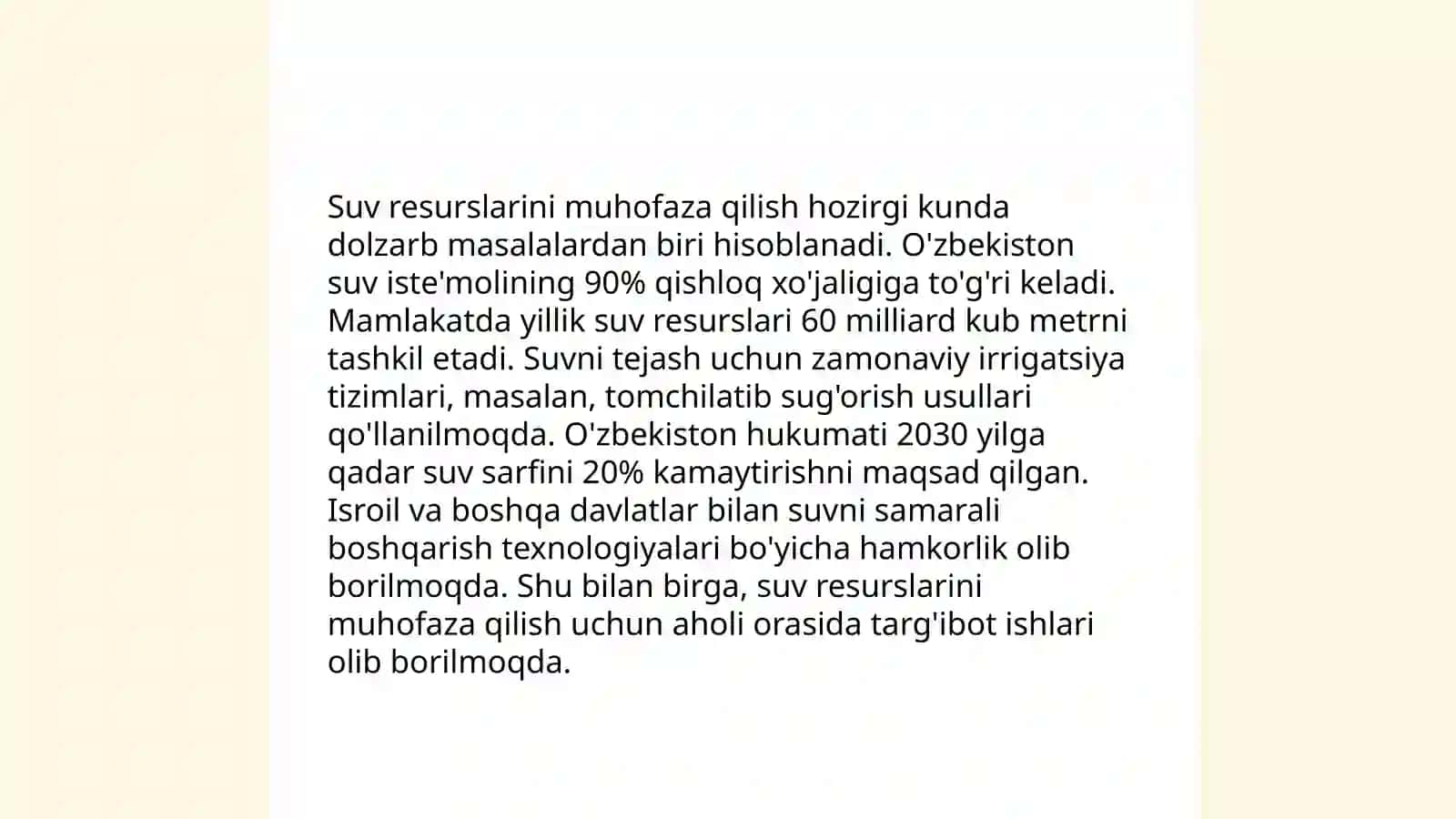 Antropogen omillarning biosferaga salbiy taʼsirini kamaytiramiz D sinf 4