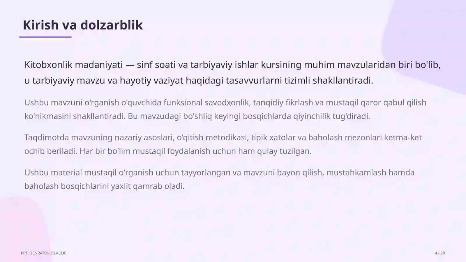 Kitobxonlik madaniyati 4
