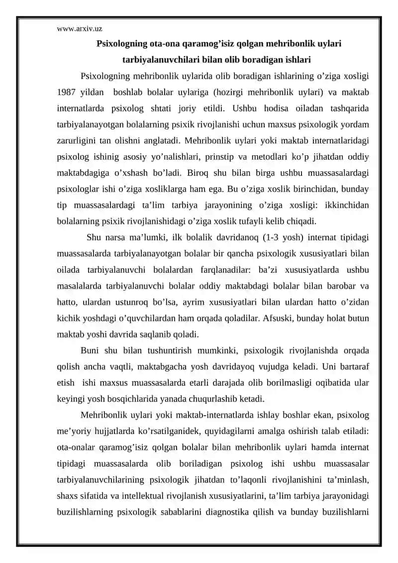 Psixolog kasbiy faoliyat turlari 4