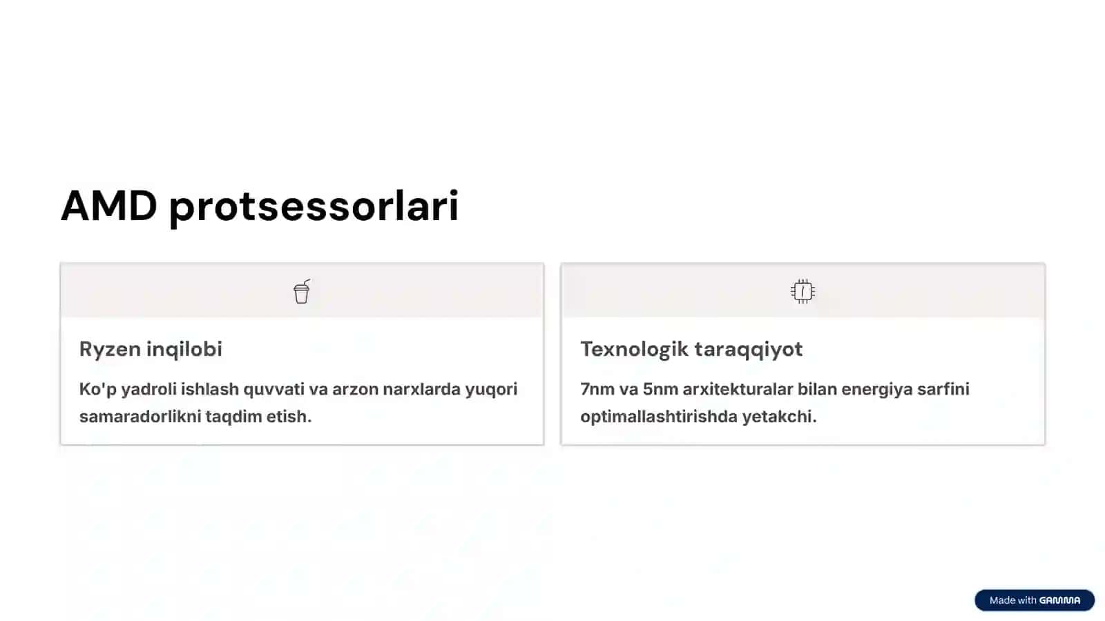 Intel va AMD protsessorlari 4