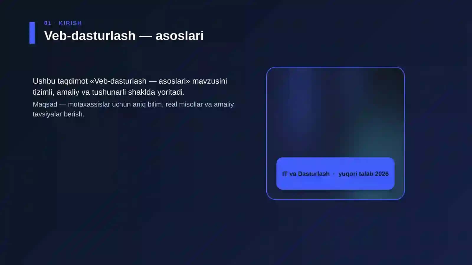 Veb-dasturlash — asoslari 4