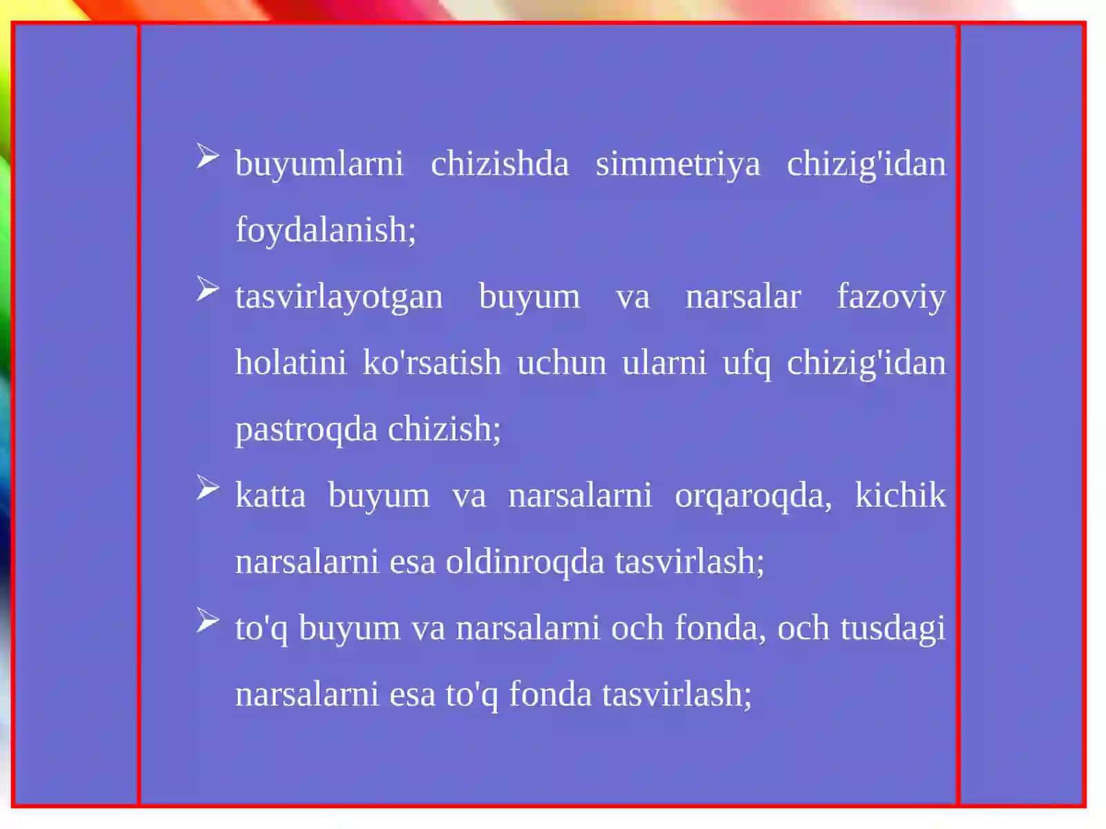 6-sinf tasviriy san’at darsligi asosida 25-26-27-mavzu 4