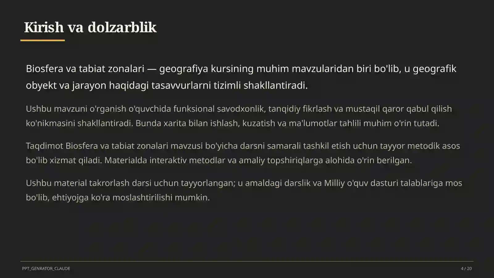 Biosfera va tabiat zonalari (6-sinf) 4