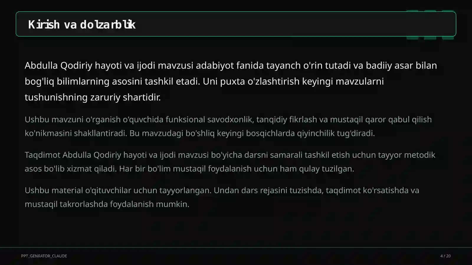 Abdulla Qodiriy hayoti va ijodi (7-sinf) 4
