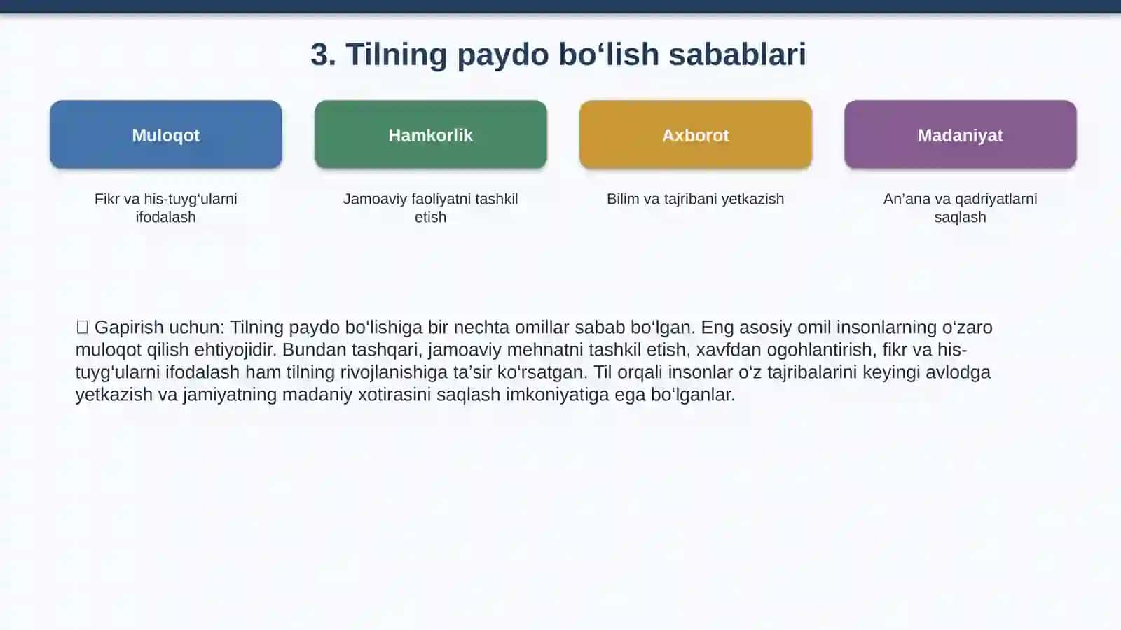 Tilning paydo bo‘lishi va rivojlanishi 4