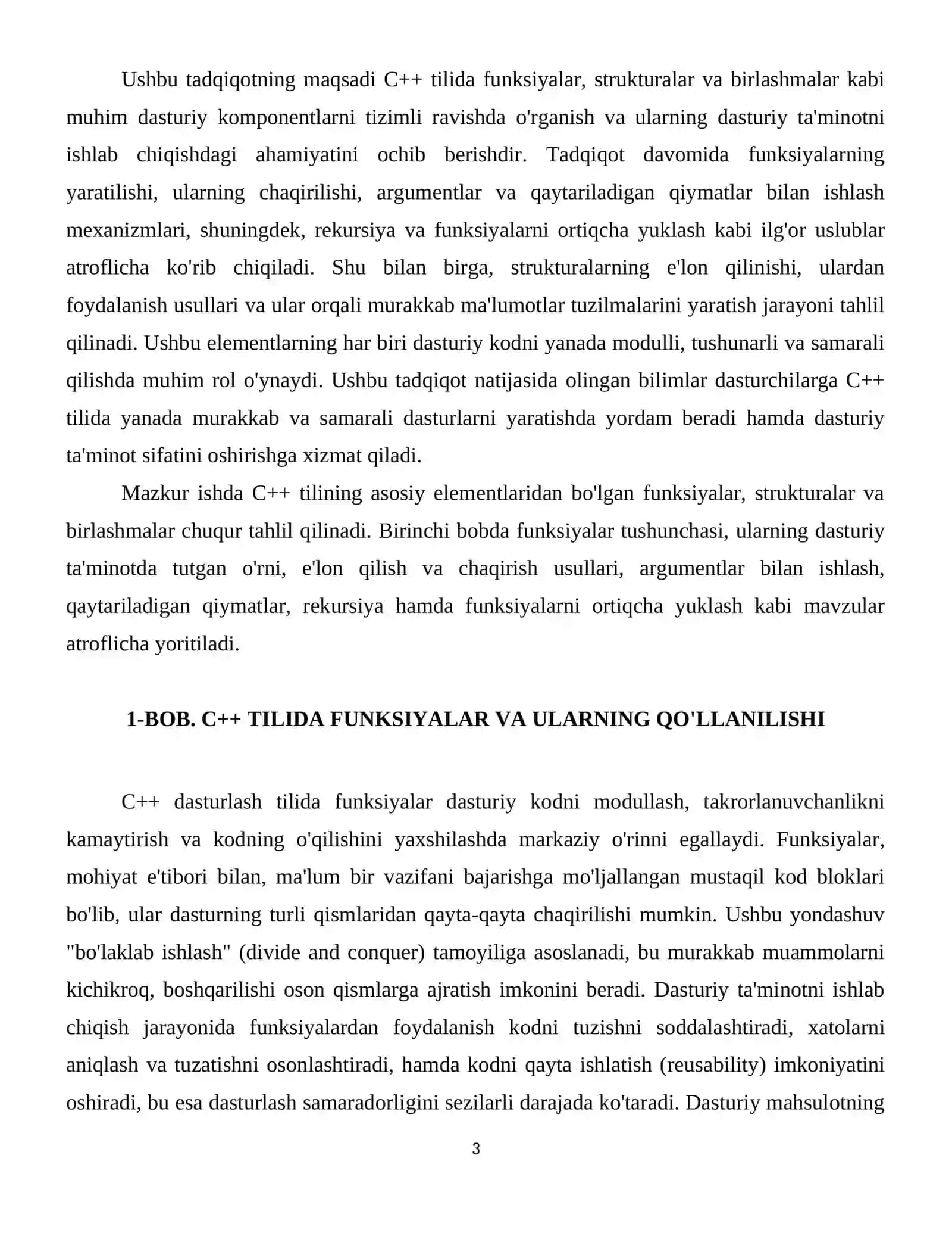 C++ tilida funksiyalar, strukturalar va birlashmalar 4