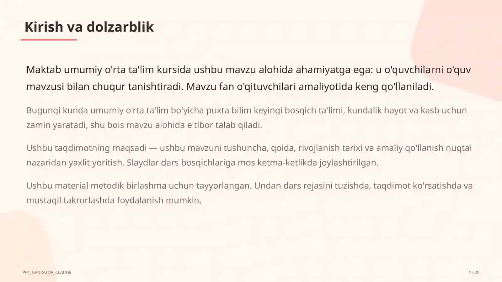 Sun'iy intellekt yordamchisi bilan dars ishlanmasi tuzish (2026) 4