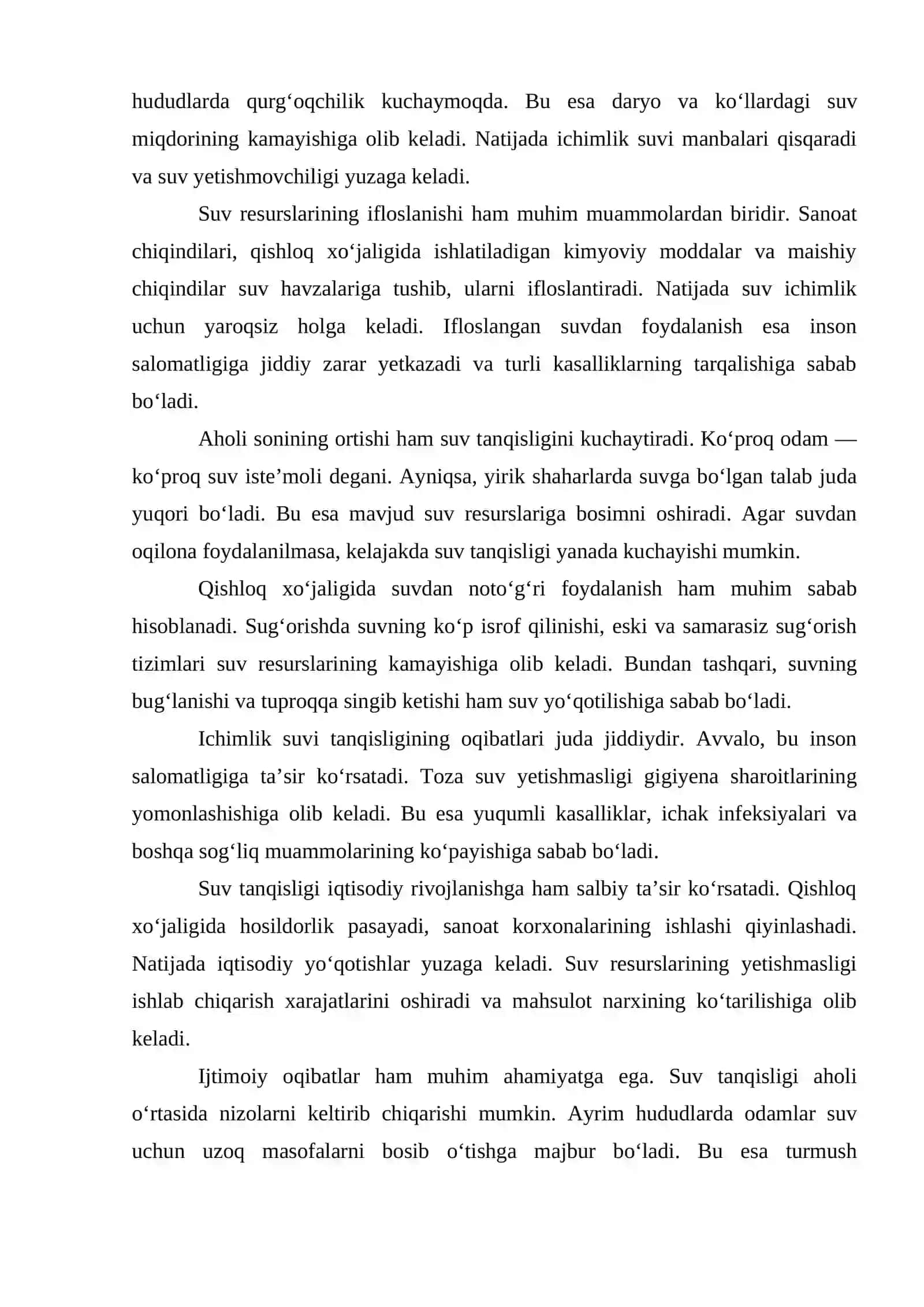 ICHIMLIK SUVI MUAMMOSI 4