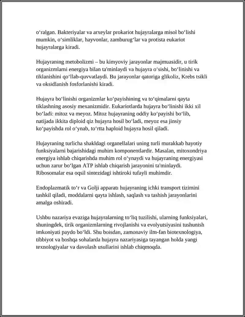 BIOLOGIYA HUJAYRALAR TUZILISHI 4