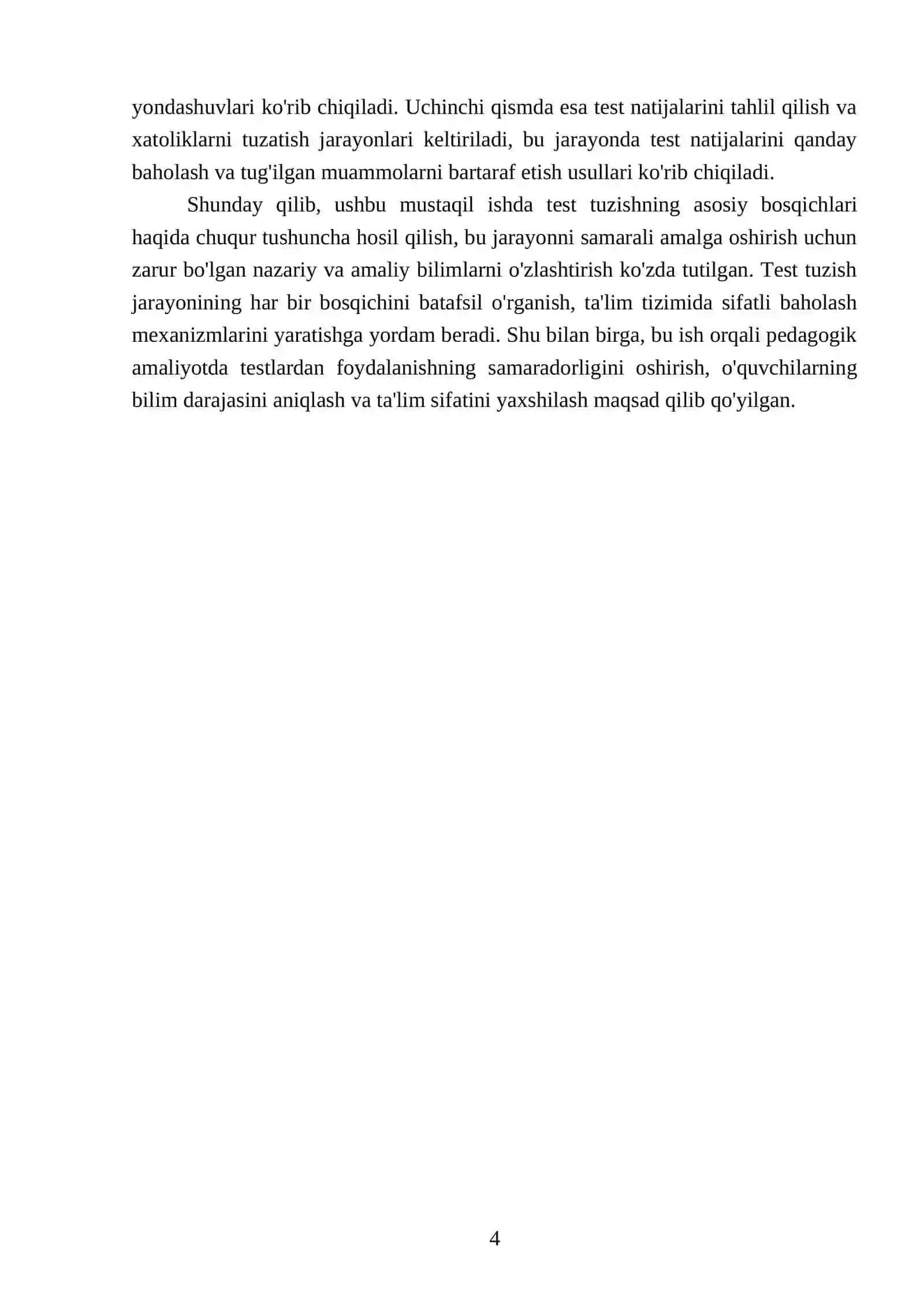 Tеst tuzishning asosiy bosqichlari 4