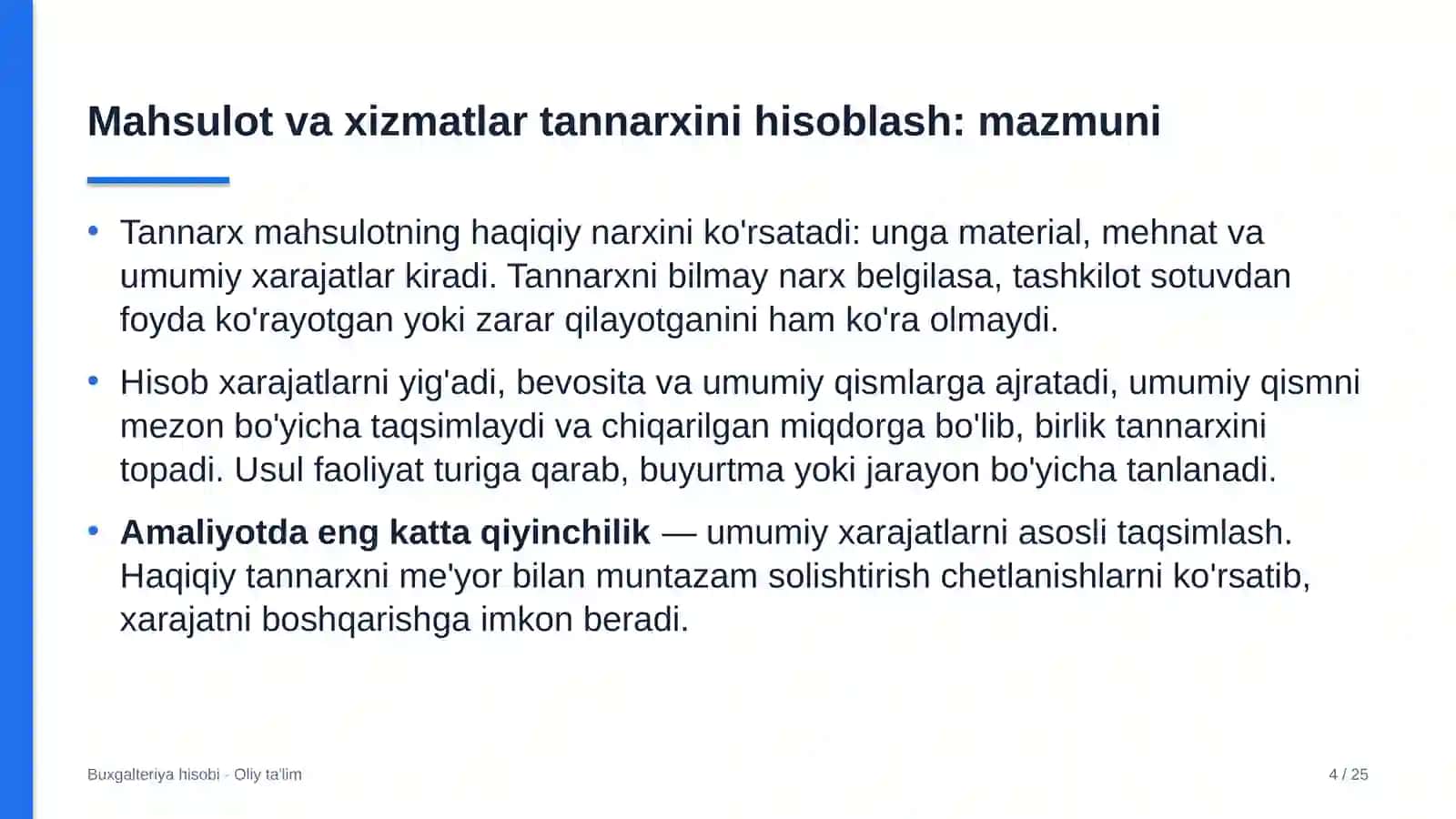 Agrokimyo xizmatida mahsulot va xizmatlar tannarxini hisoblash 4
