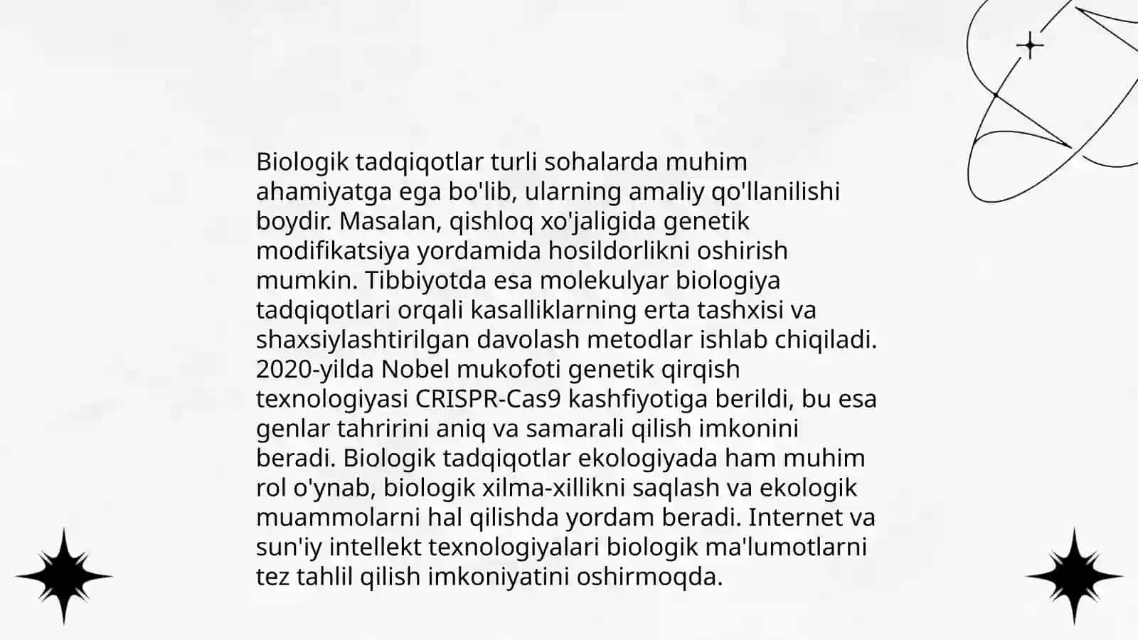 Tibbiyot, biologiya va farmatsiyaning amaliy masalalarini ochib berish 4