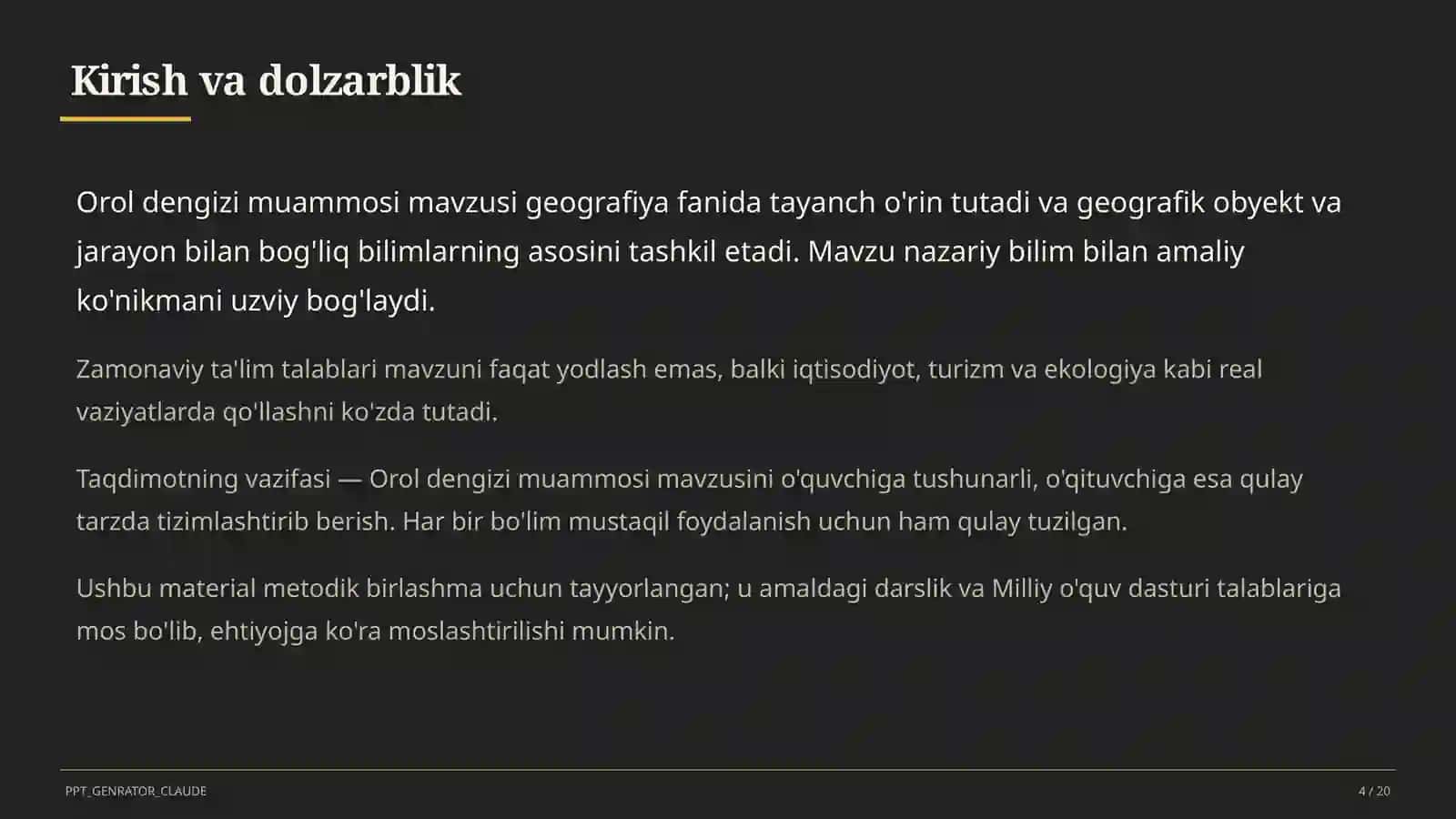 Orol dengizi muammosi (8-sinf) 4