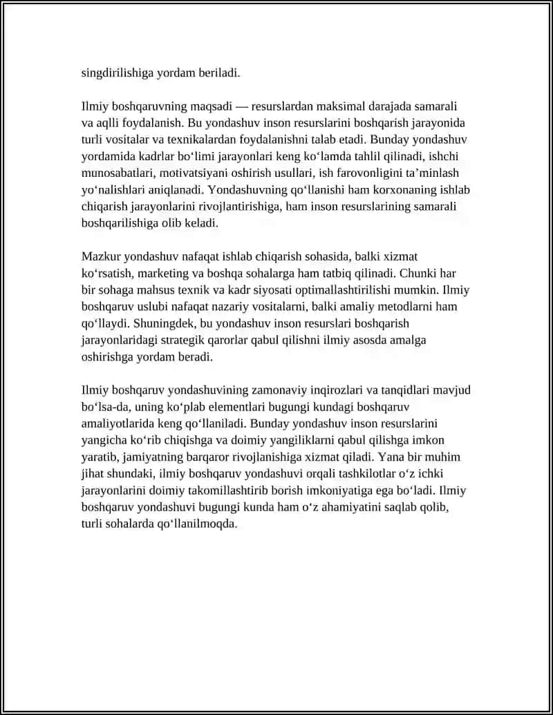 INSON RESURSLARI BOSHQARISH SOHASIDAGI TUSHINCHALARGA ASOSIY YONDASHUVLAR 4