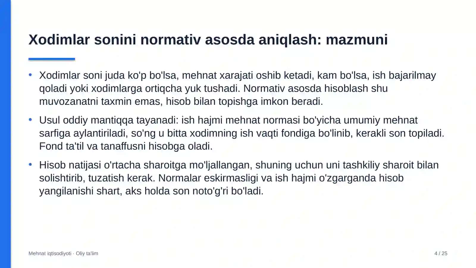 burg'ulash korxonalarida xodimlar sonini normativ asosda aniqlash 2982 4