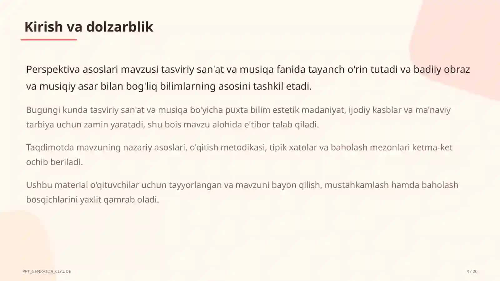 Perspektiva asoslari (5-sinf) 4