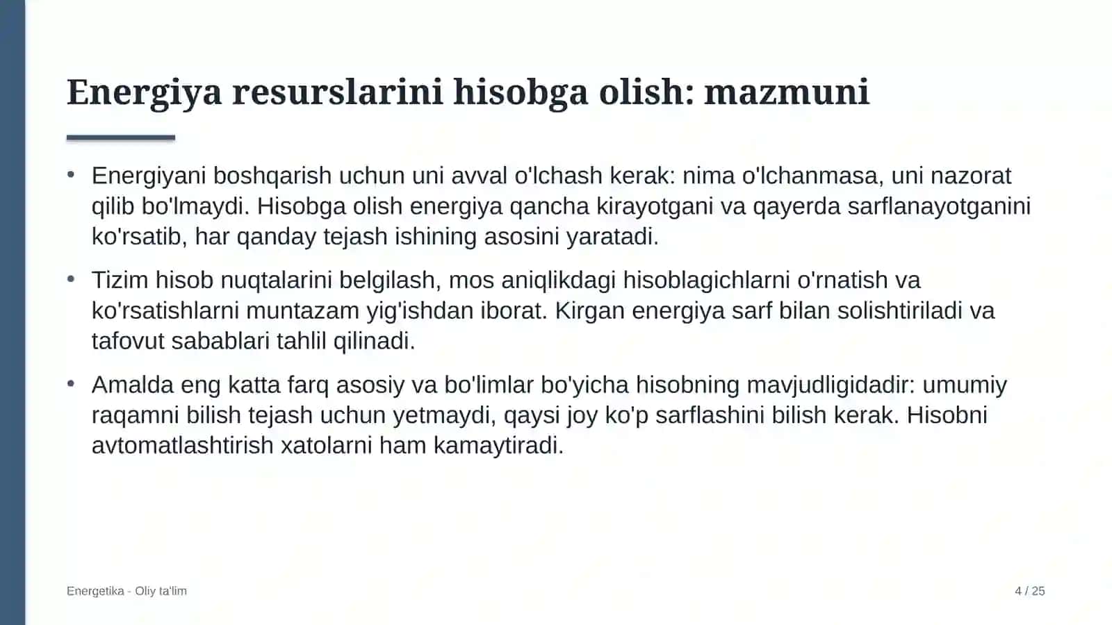 Ko'chma savdoda energiya resurslarini hisobga olish 4
