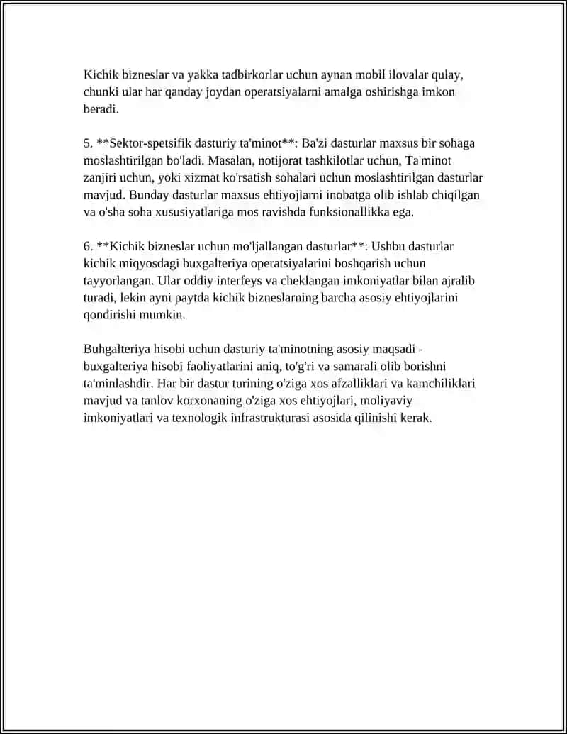 Buhgalteriya hisobi uchun dasturiy ta'minotlar 4