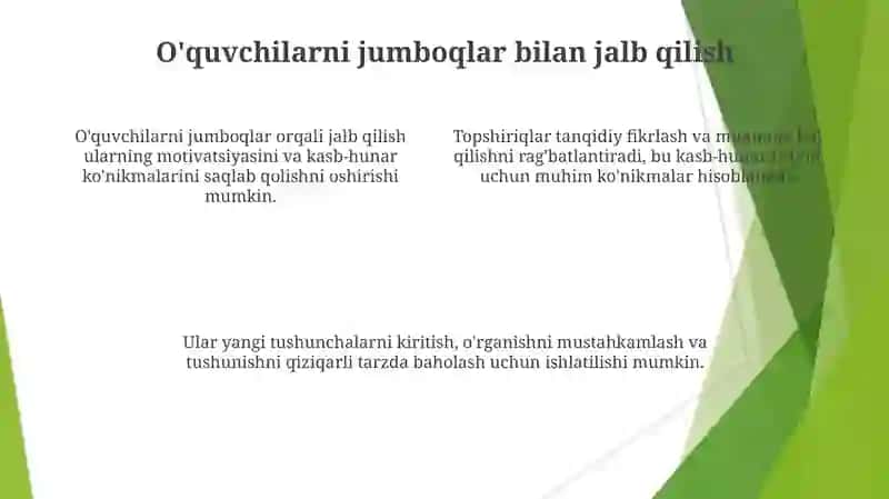 Potensialni Ochish: Kasb-hunar Ta'limi uchun Topishmoqlarning Afzalliklari 4