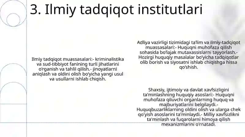 Adliya Vazirligi Tizimidagi TaʼLim Va Ilmiy Tadqiqot Muassasalari 4