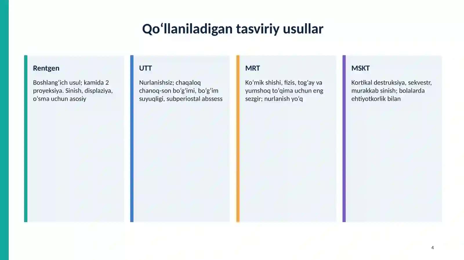 Bolalarda tayanch-harakat tizimi kasalliklarining radiologik tashxisi 4
