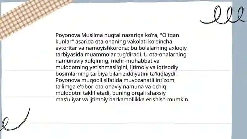 O'tgan kunlar 4