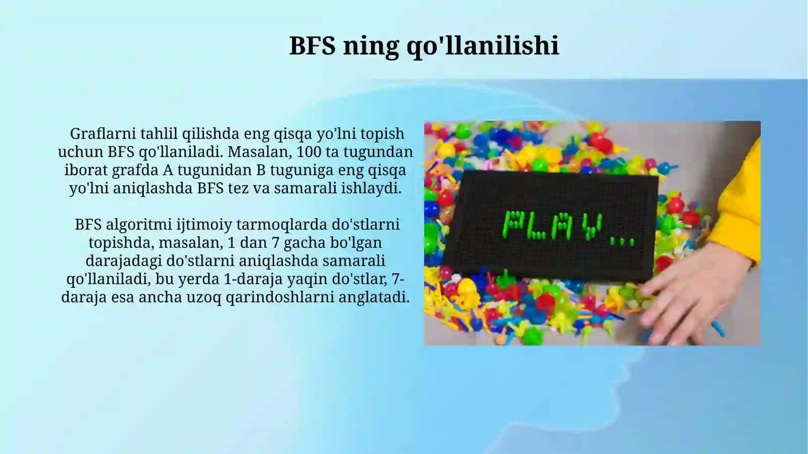 DFS va BFS algoritmlarining ishlash prinsiplari 4