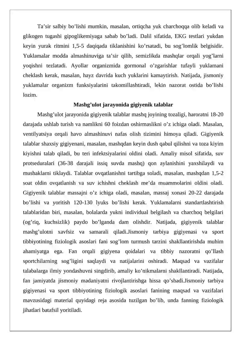 Jismoniy tarbiya va sportda gigiyena hamda sport tibbiyotining o'rni 4