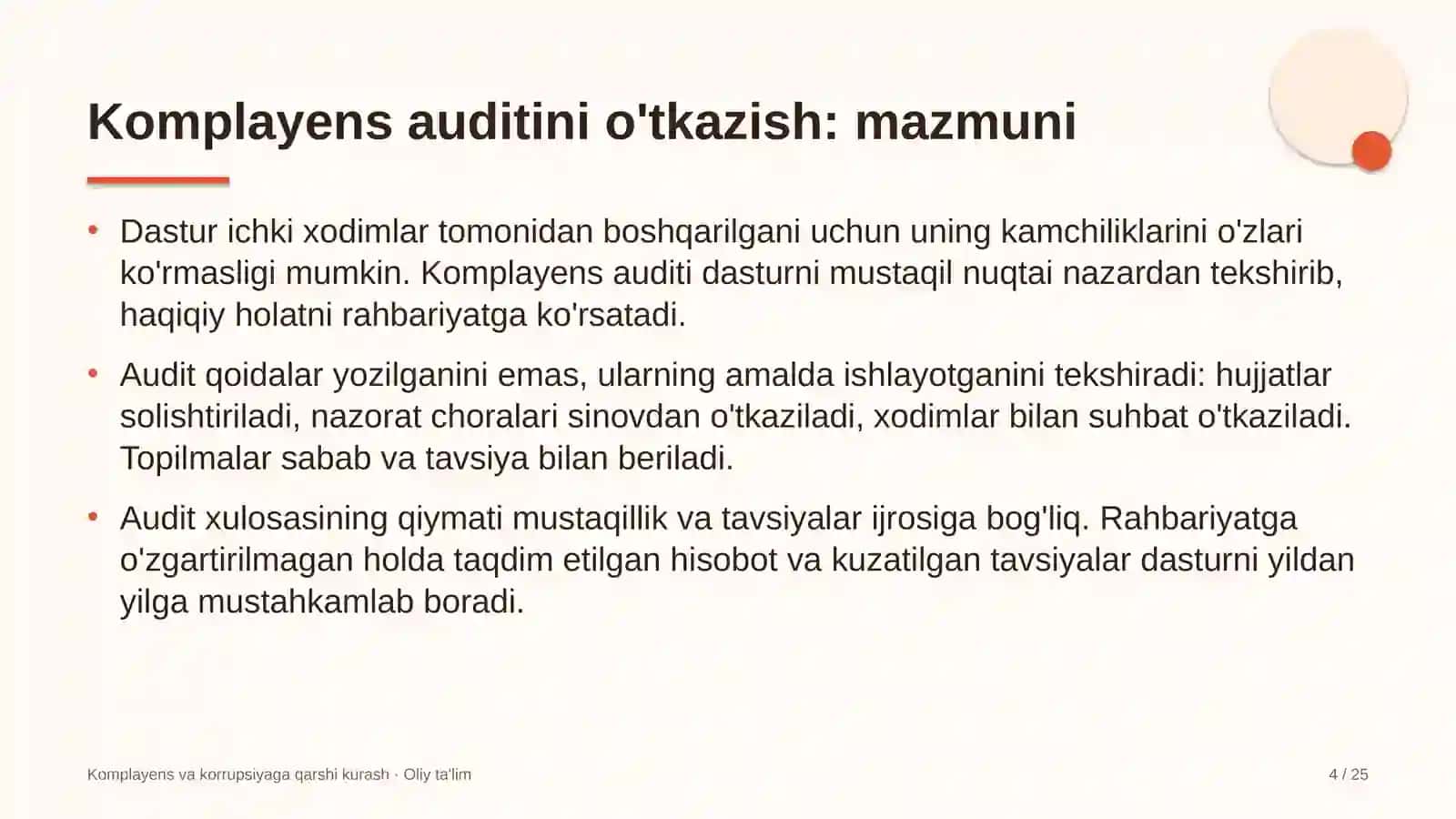 startaplarda komplayens auditini o'tkazish 7629 4